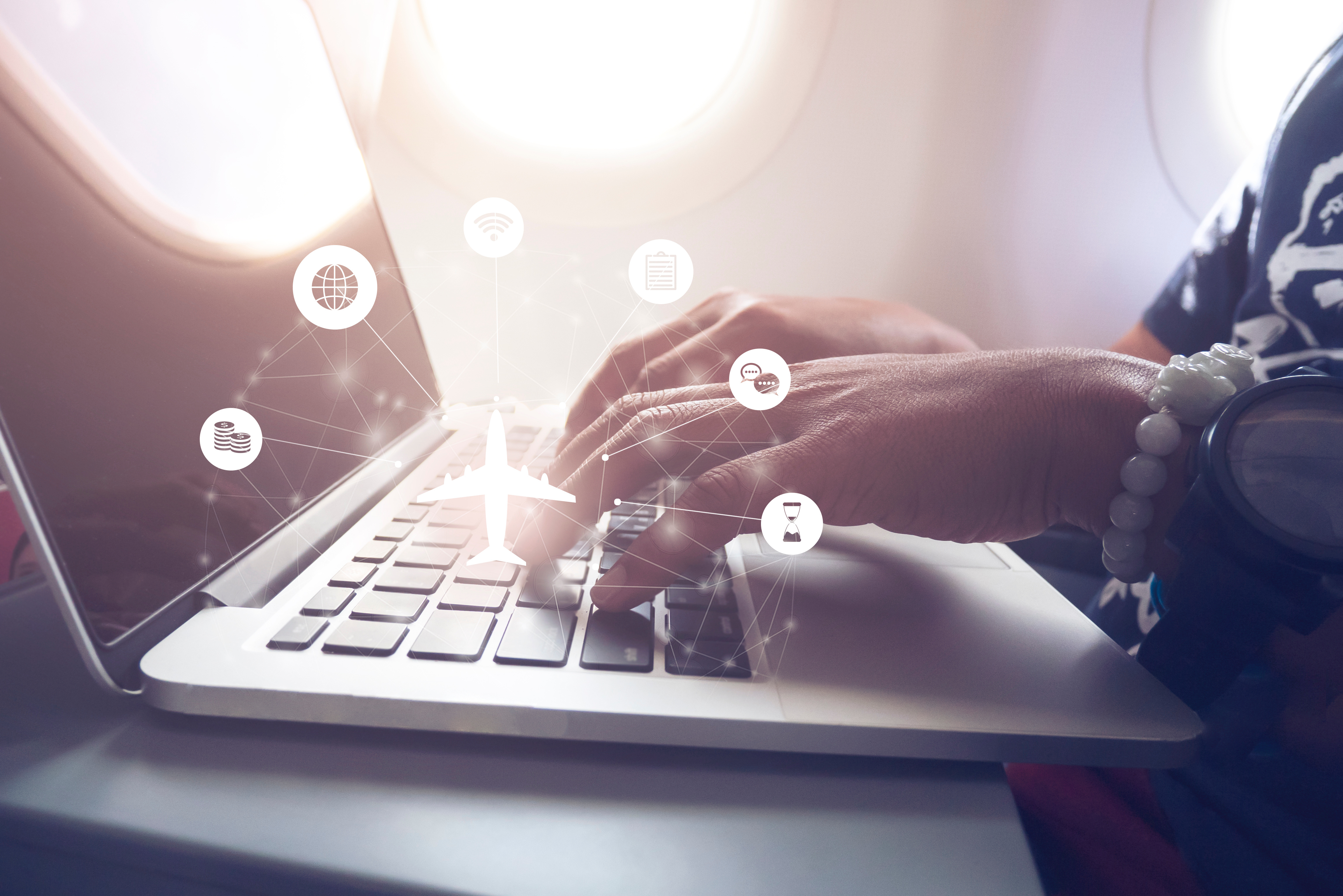 En person i en cockpit