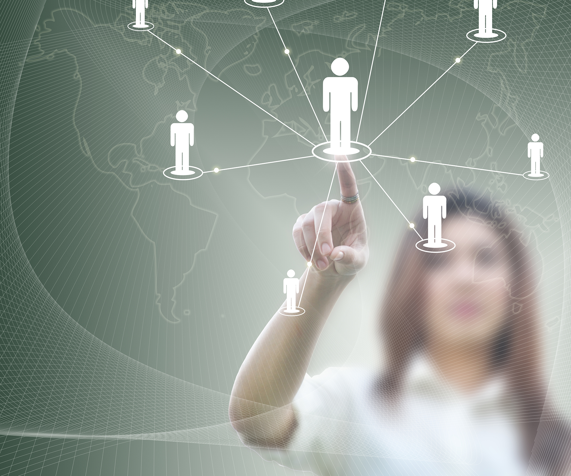 En person som tegner på en tavle